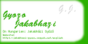 gyozo jakabhazi business card