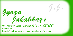 gyozo jakabhazi business card